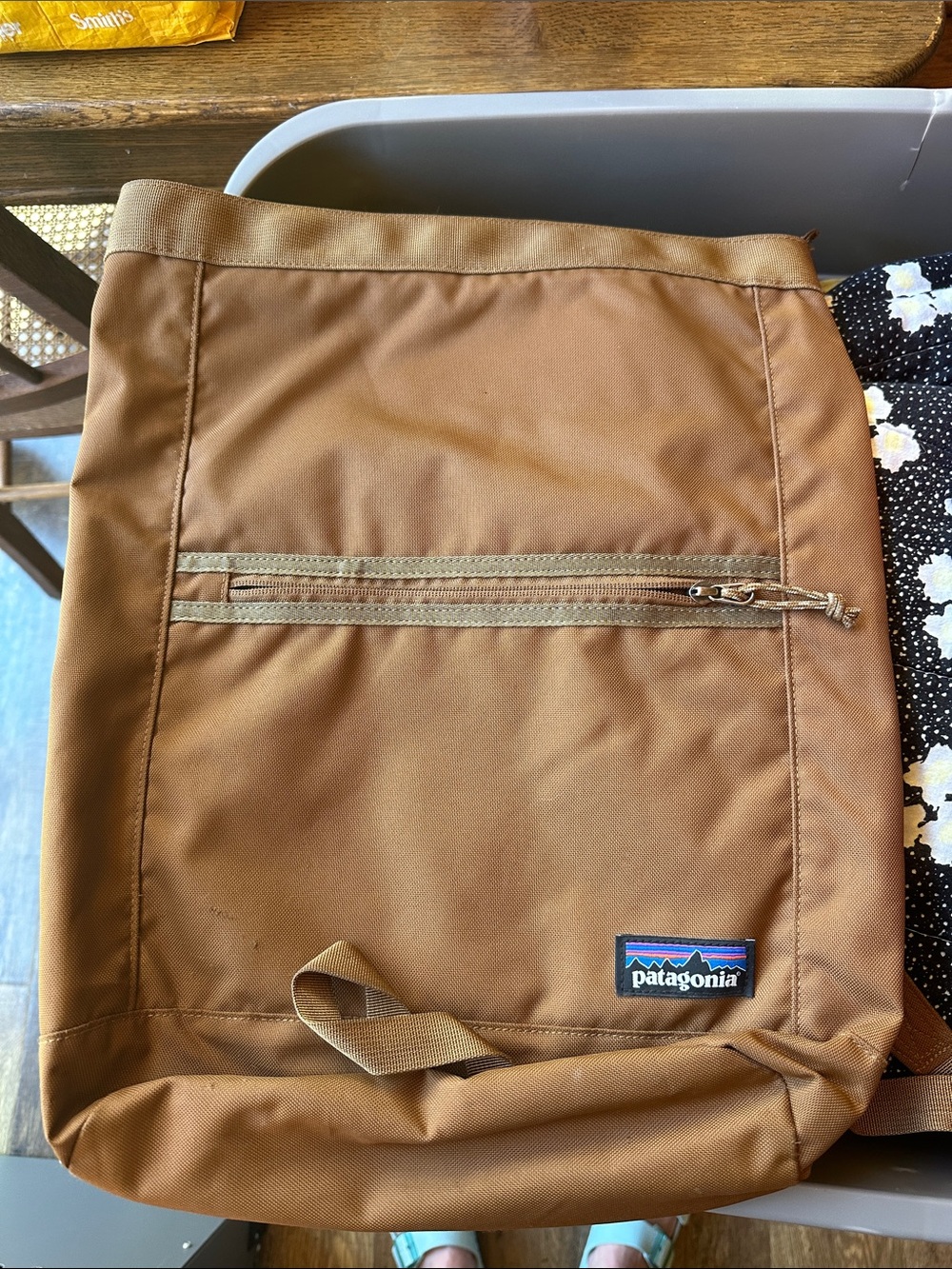 Patagonia Brown Everyday Backpack with Front Zip Pocket